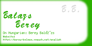 balazs berey business card